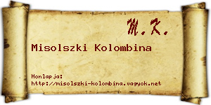 Misolszki Kolombina névjegykártya